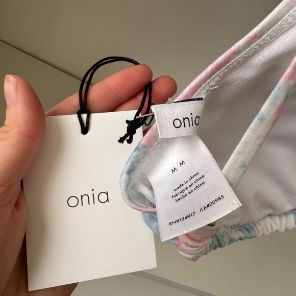 NWT ONIA Tie Dye Triangle Bikini Set - Picture 7 of 7